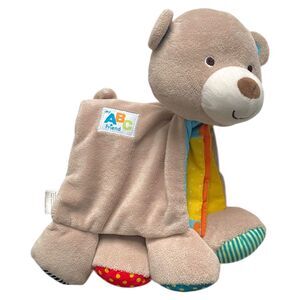 Carters ABC Plush Book Bear Crinkle Fabric Rattle Baby Infant Toy Lovie Plushie